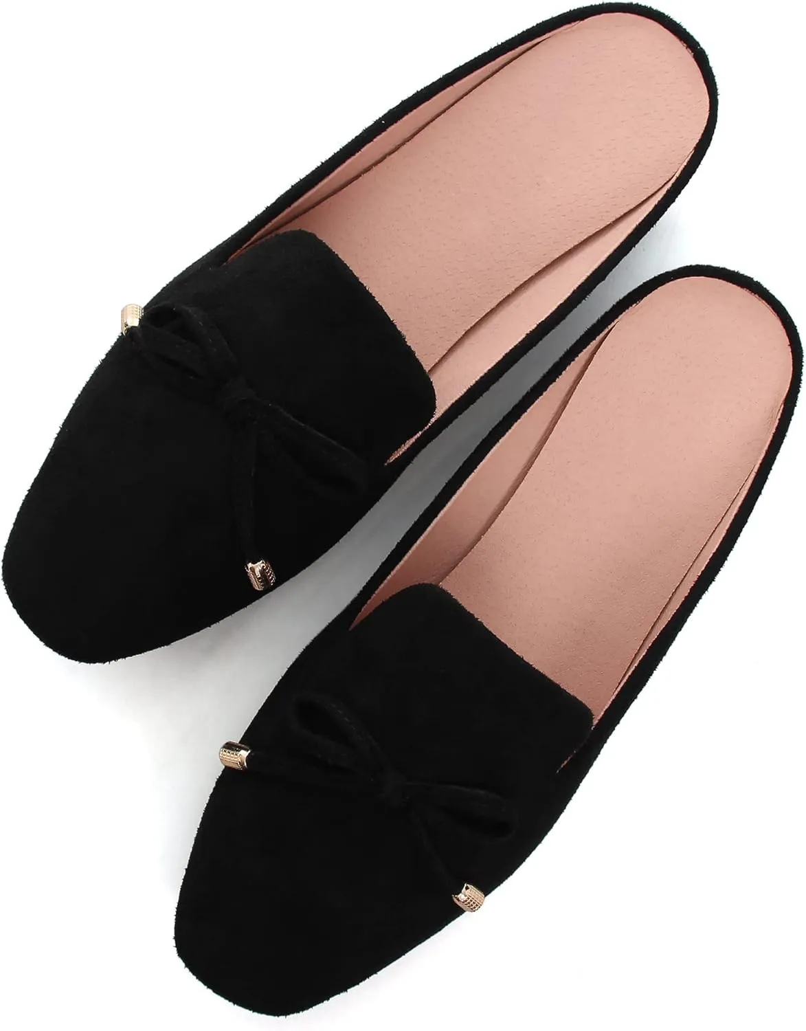 ChaiRong Zhou Ladies Casual Mule Shoes for Summer Square Toe Slip On Outdoor Walking Shoes Mule Flats