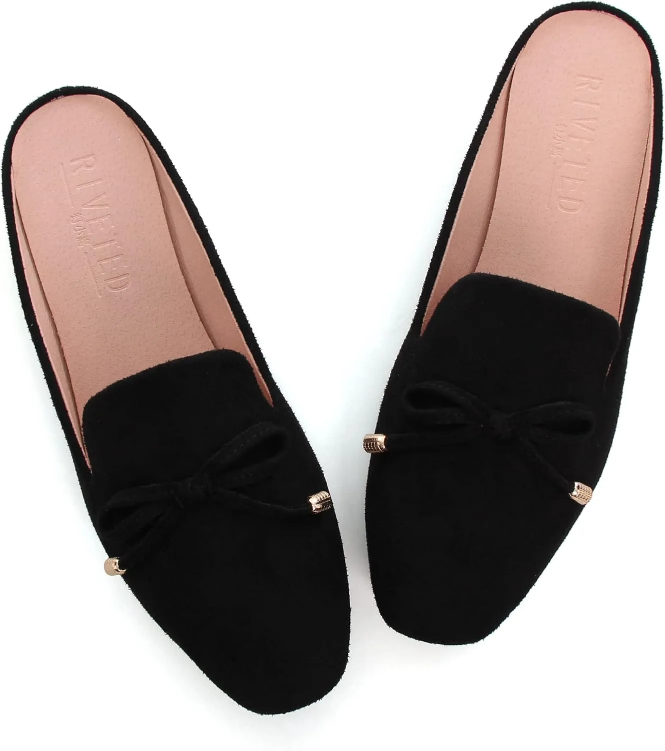 ChaiRong Zhou Ladies Casual Mule Shoes for Summer Square Toe Slip On Outdoor Walking Shoes Mule Flats