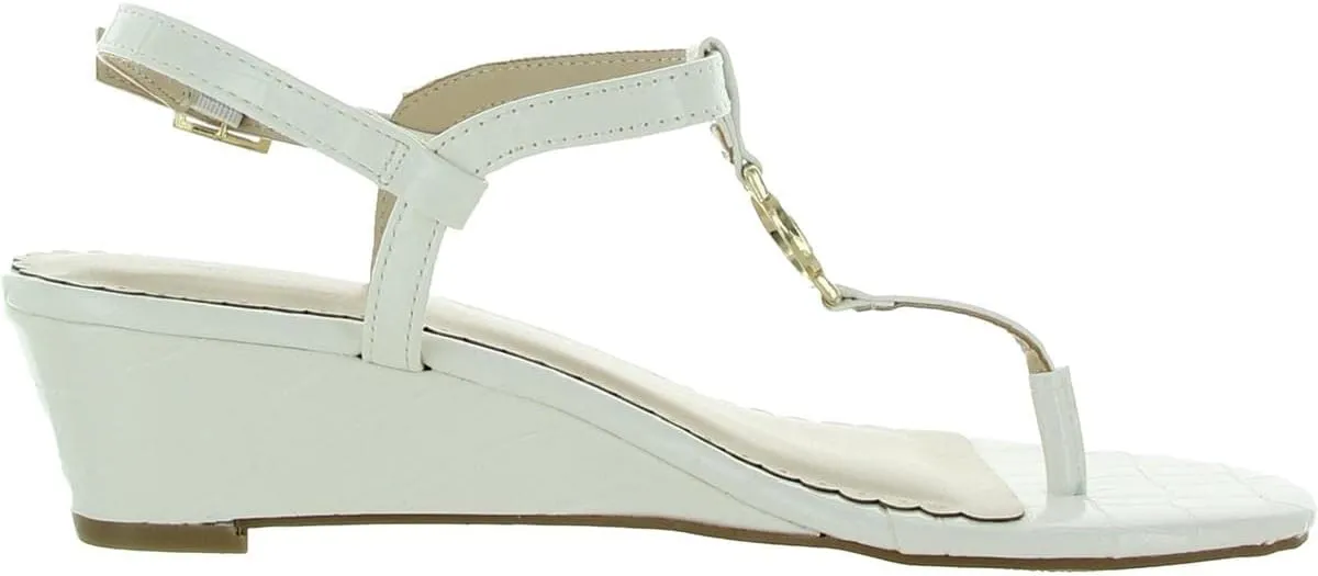 Charter Club Womens Palerrmo Thong Ankle Strap Wedge Sandals