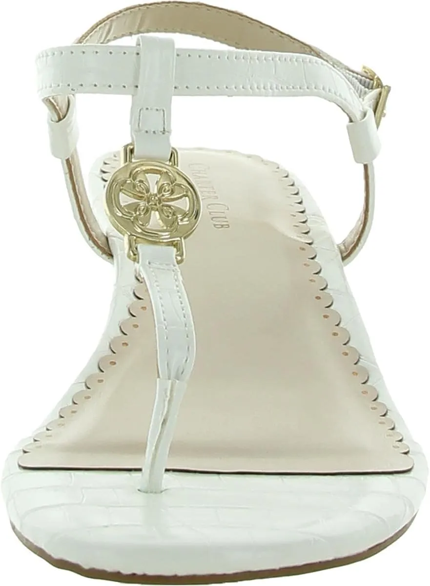Charter Club Womens Palerrmo Thong Ankle Strap Wedge Sandals