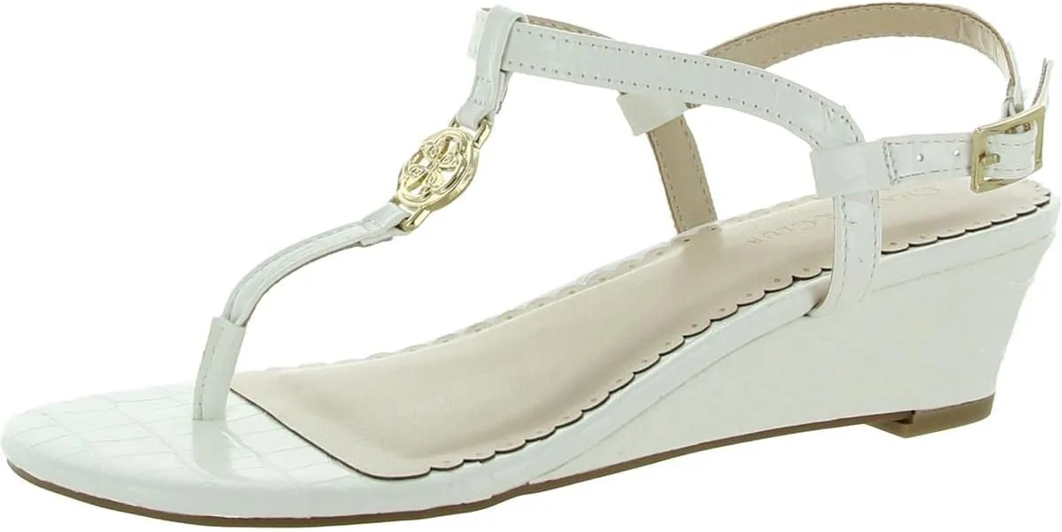 Charter Club Womens Palerrmo Thong Ankle Strap Wedge Sandals