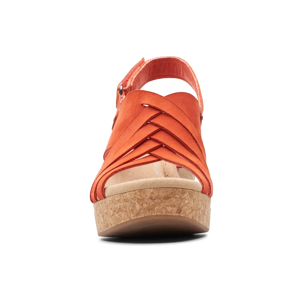 Clarks Giselle Glow Grenadine Nubuck Wedge Sandals (Women's)