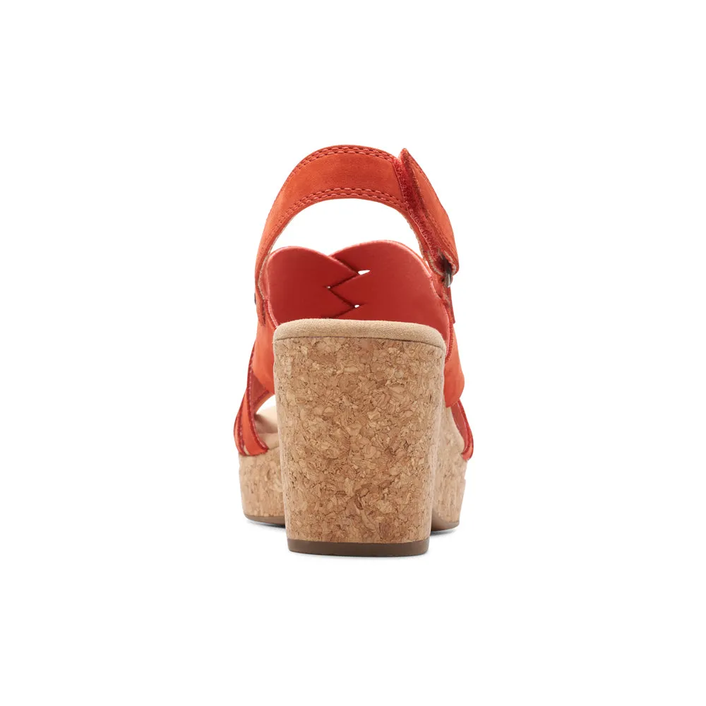 Clarks Giselle Glow Grenadine Nubuck Wedge Sandals (Women's)