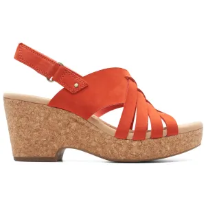 Clarks Giselle Glow Grenadine Nubuck Wedge Sandals (Women's)