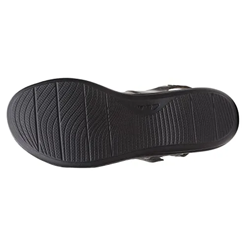 Clarks Laurieann Style Flat Sandal, Pewter Synthetic, 10.5 Medium