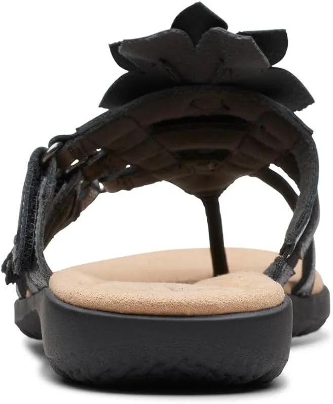 Clarks Womens Elizabelle Mae Floral Print Burnout Thong Sandals