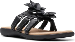 Clarks Womens Elizabelle Mae Floral Print Burnout Thong Sandals