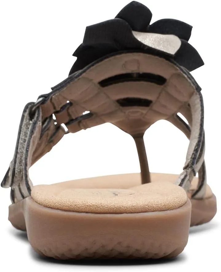 Clarks Womens Elizabelle Mae Floral Print Burnout Thong Sandals