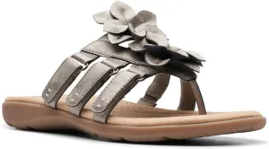Clarks Womens Elizabelle Mae Floral Print Burnout Thong Sandals