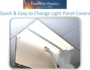 Clear Acrylic Prismatic Lighting Panels | 22.5" X 46.5"| Heavy Duty | 0.125" Thickness | Fluorescent Lighting for Overhead Fixture Cover | Drop Ceiling Light Panels | Fluorolite Plastics | 4 PACK