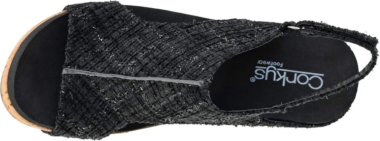 Corkys Footwear Womens Carley Wedges, Featuring Corkys EVA Foam Cushioned Insoles, A 2.5 Inch Heel, Lightweight For All Day Wear, And Hook And Loop Closure