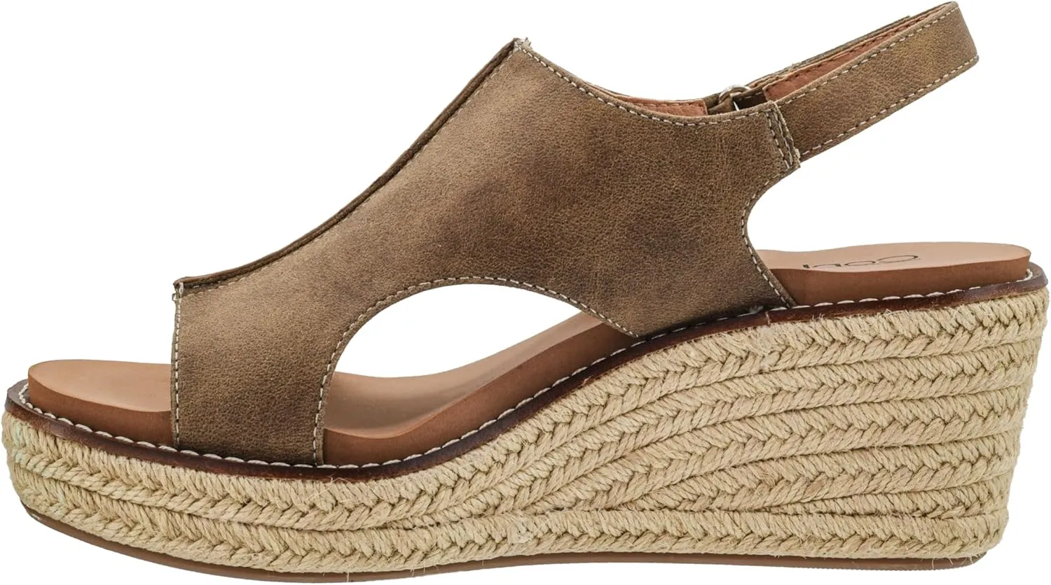 Corkys Footwear Women's K Bye Wedge Sandals with 3-Inch Heel - Comfort-Enhancing EVA Insoles, Hook and Loop Closure, and Stylish Jute Wrapped Bottom Design
