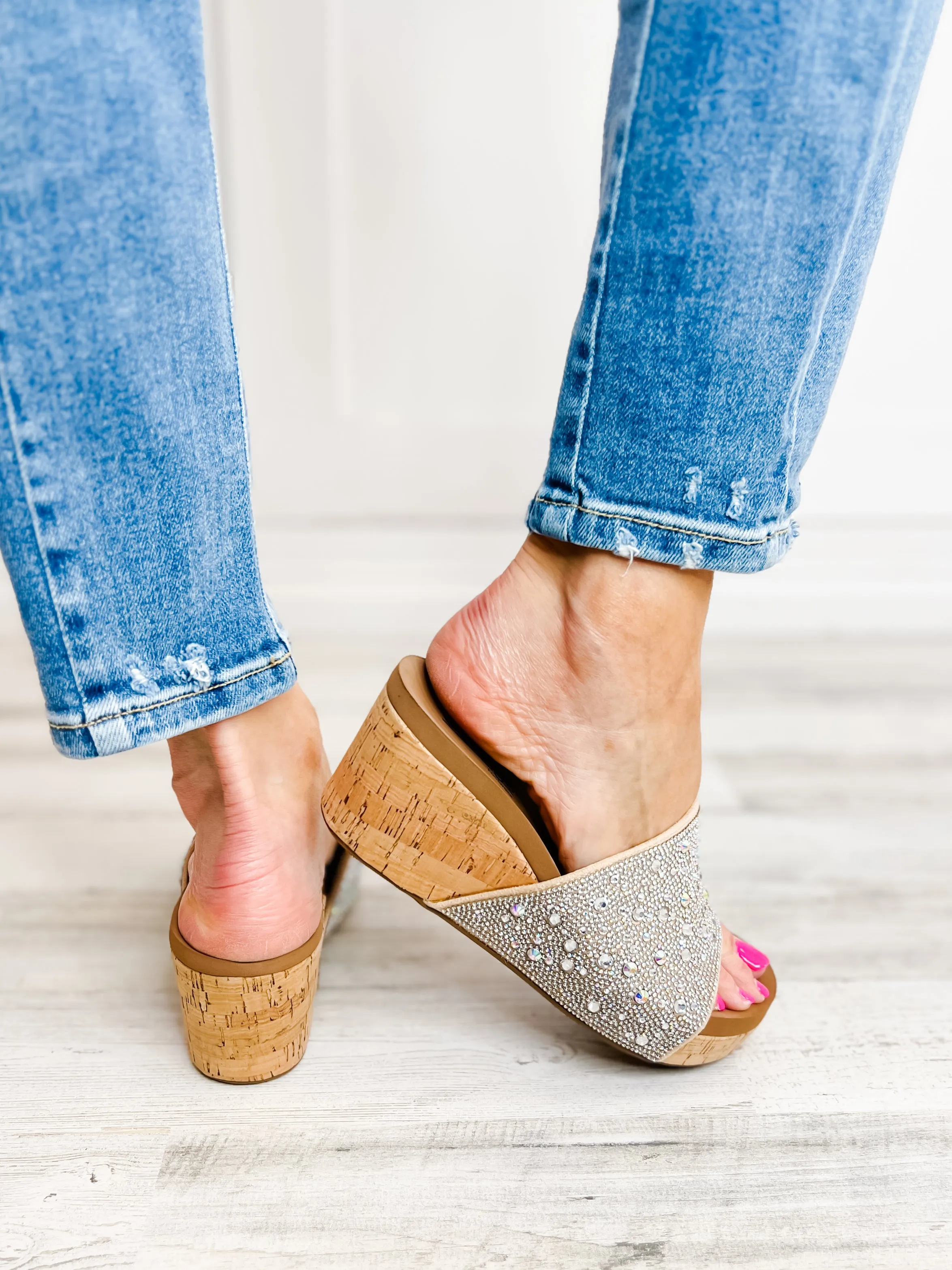 Corkys Sunlight Wedge Sandals in Clear