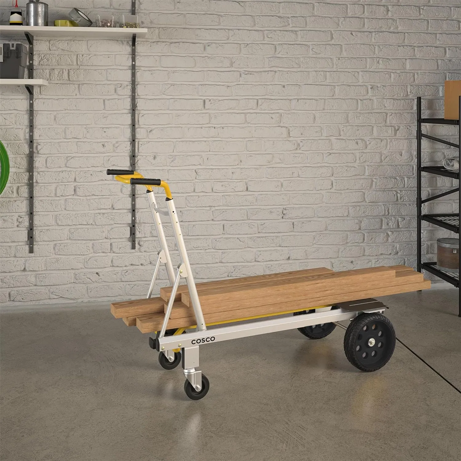 COSCO Next Generation 3-in-1 Folding Toe Plate Hand Truck, 800/1000 Pound Weight Capacity
