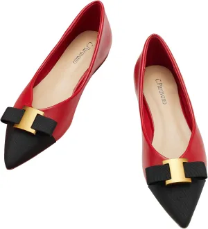 C.Paravano Women’s Flats I Flat for Women Leather I Pointed Toe Flats I Ballet Flats for Women I Slip on Dressy Flats