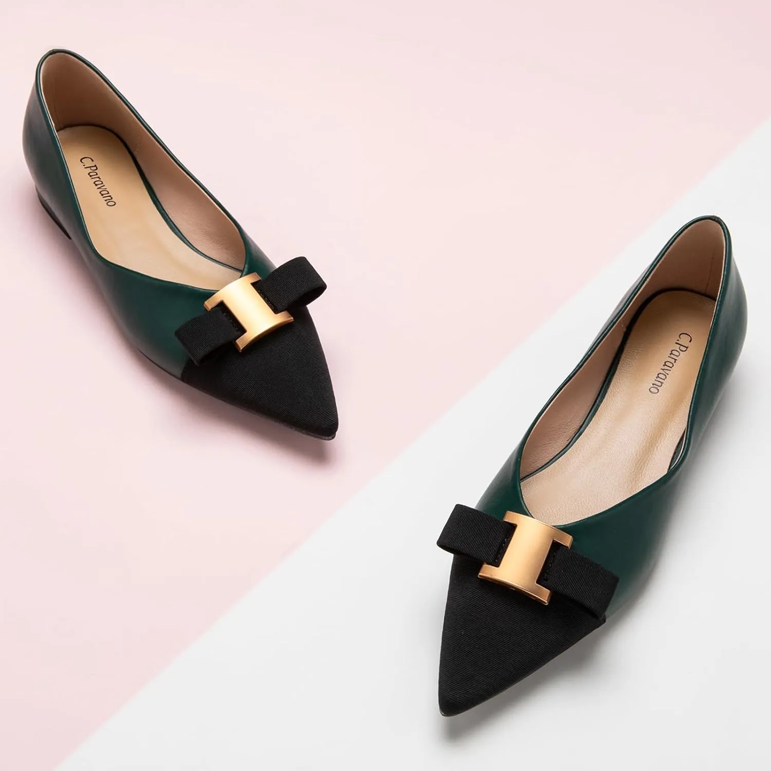 C.Paravano Women’s Flats I Flat for Women Leather I Pointed Toe Flats I Ballet Flats for Women I Slip on Dressy Flats