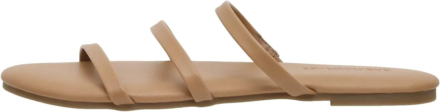 CUSHIONAIRE Women's Capri slide Flip Flop Sandal with Memory Foam