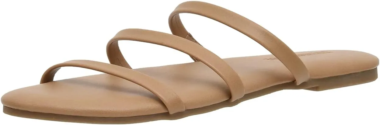 CUSHIONAIRE Women's Capri slide Flip Flop Sandal with Memory Foam