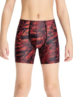 DEVOROPA Youth Boys Swim Shorts Square Leg Swimsuit Nylon Swimming Boxer Brief UPF 50 