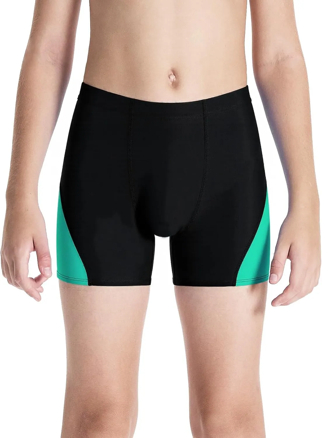 DEVOROPA Youth Boys Swim Shorts Square Leg Swimsuit Nylon Swimming Boxer Brief UPF 50 