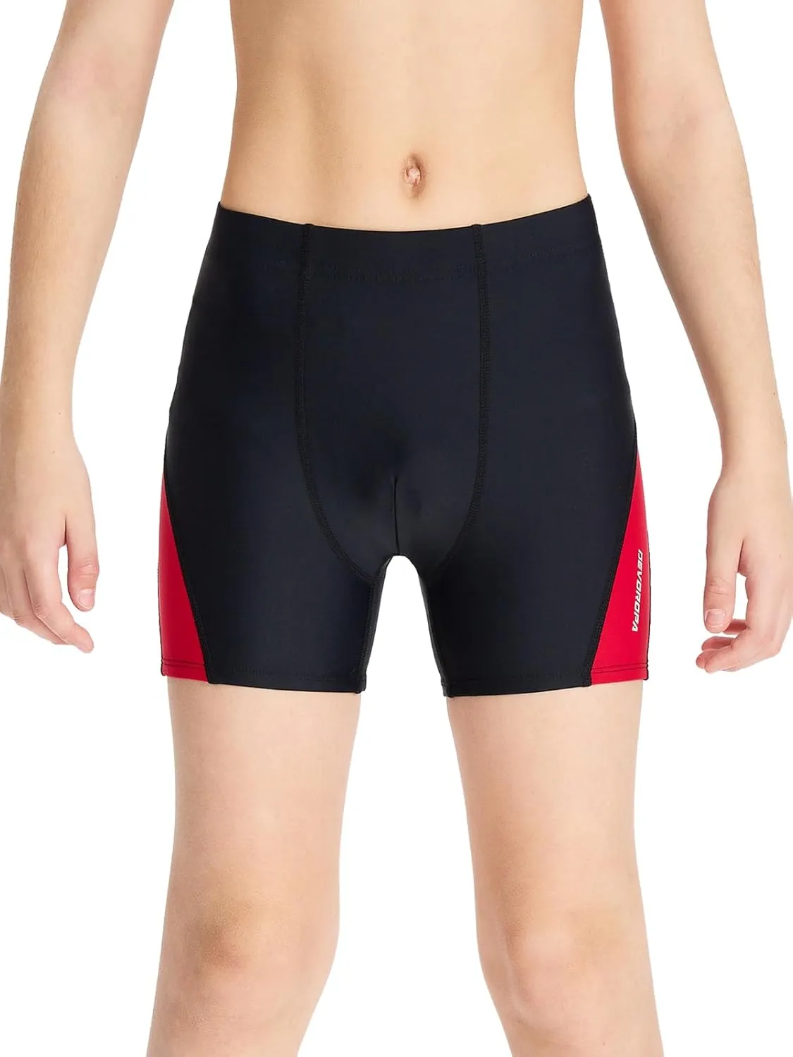DEVOROPA Youth Boys Swim Shorts Square Leg Swimsuit Nylon Swimming Boxer Brief UPF 50 