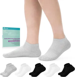 Diabetic Bamboo Socks for Men and Women,5 Pairs Non-Binding Low Cut Diabetic Socks,Loose Socks Size 5-13