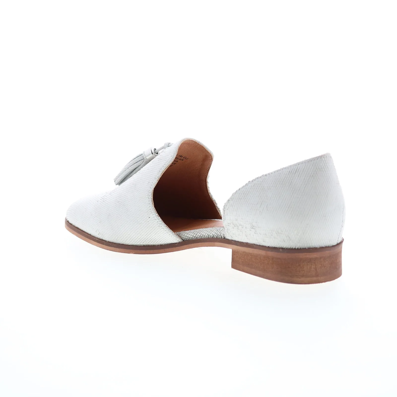 Diba True Neat Freak 11225 Womens White Leather Slip On Loafer Flats Shoes