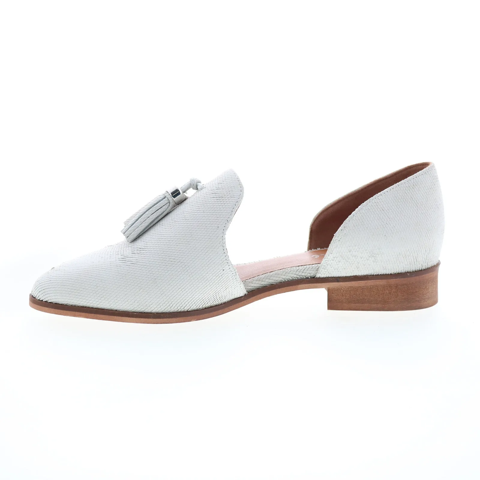 Diba True Neat Freak 11225 Womens White Leather Slip On Loafer Flats Shoes