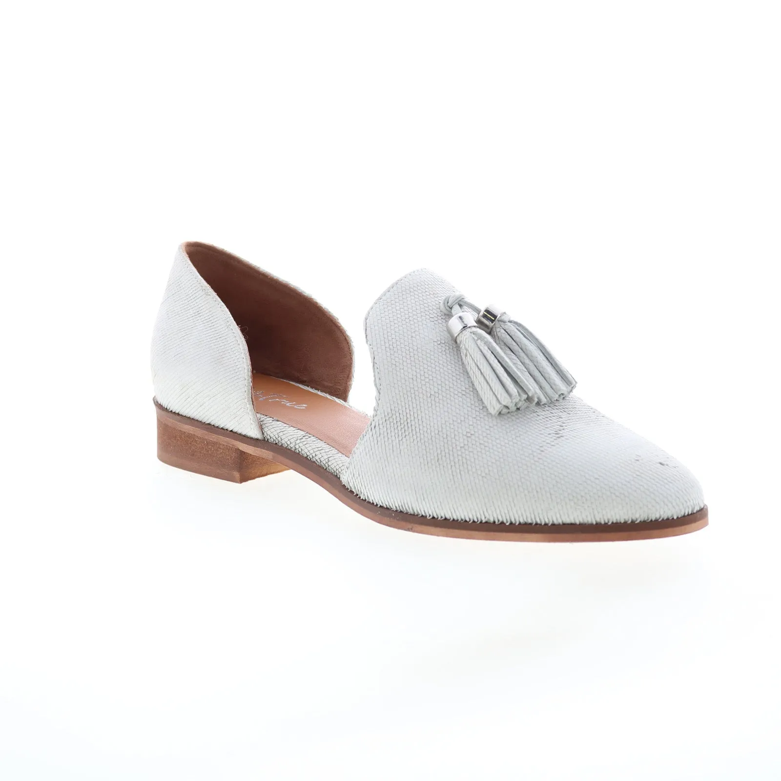Diba True Neat Freak 11225 Womens White Leather Slip On Loafer Flats Shoes