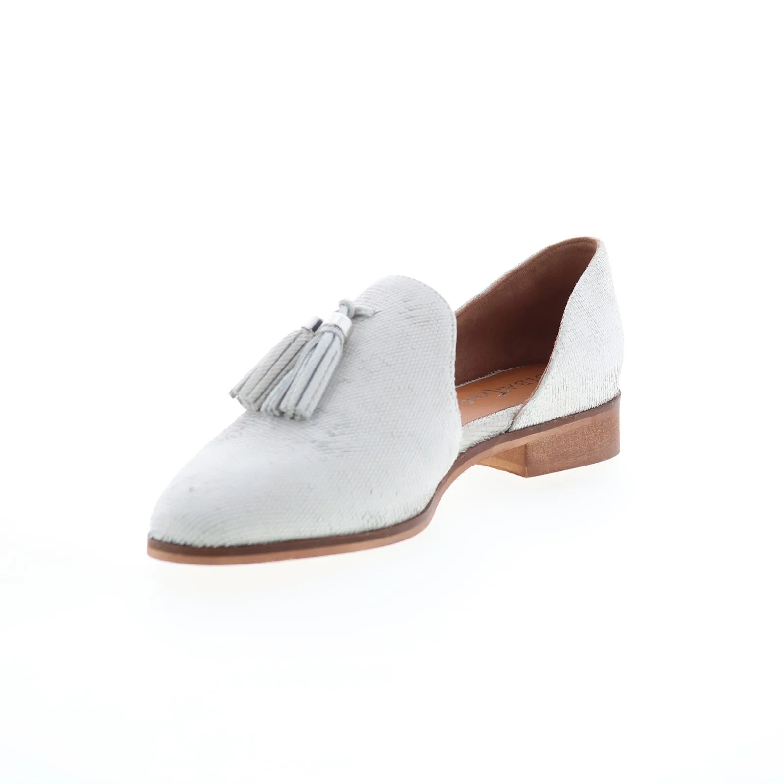 Diba True Neat Freak 11225 Womens White Leather Slip On Loafer Flats Shoes
