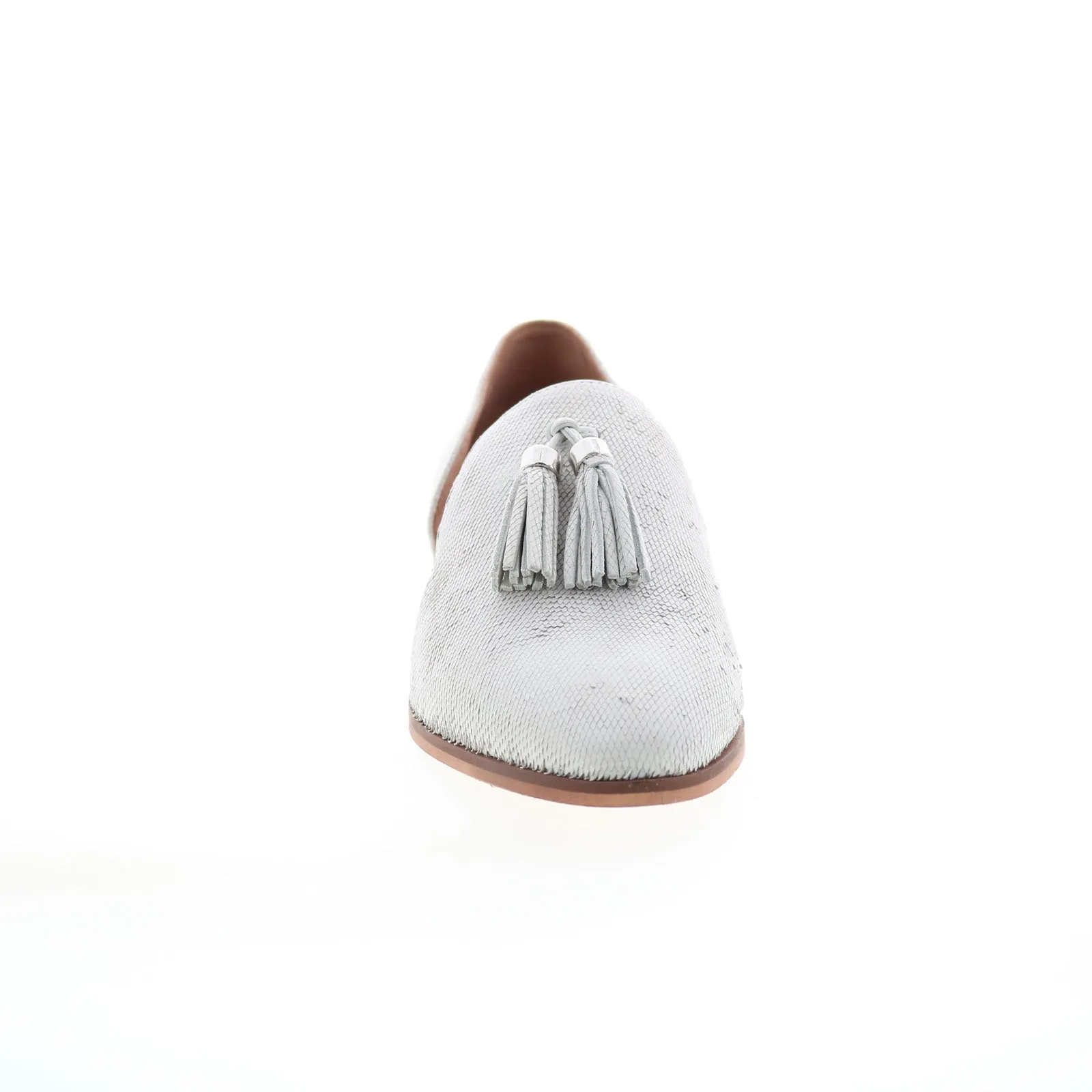 Diba True Neat Freak 11225 Womens White Leather Slip On Loafer Flats Shoes