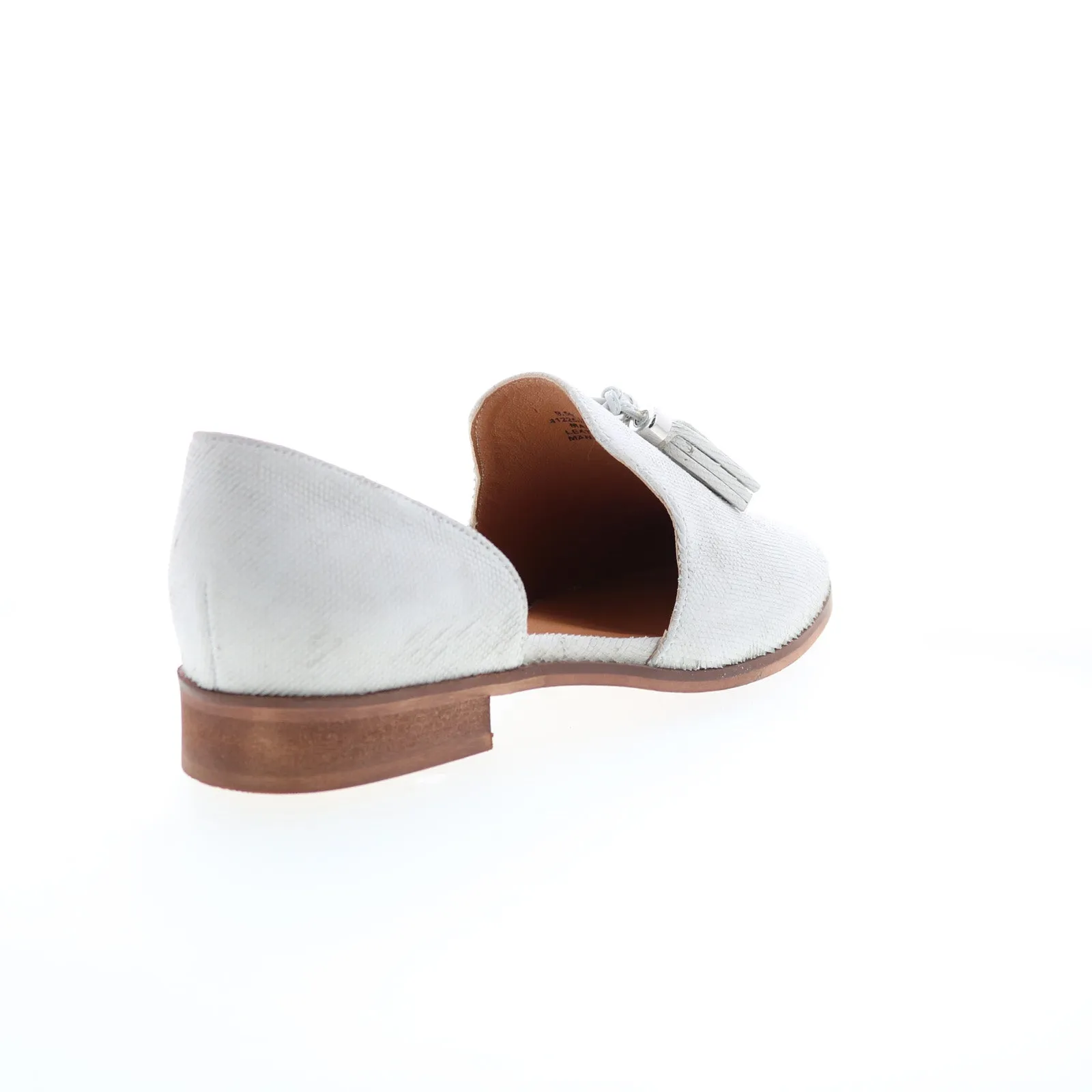 Diba True Neat Freak 11225 Womens White Leather Slip On Loafer Flats Shoes