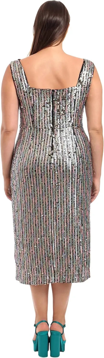 Donna Morgan Women's Sequin Midi Dress