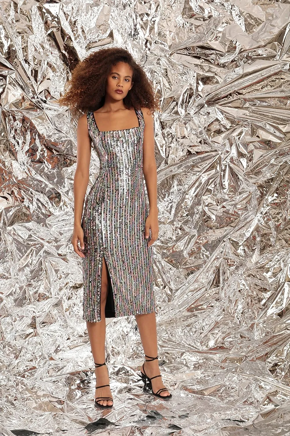 Donna Morgan Women's Sequin Midi Dress