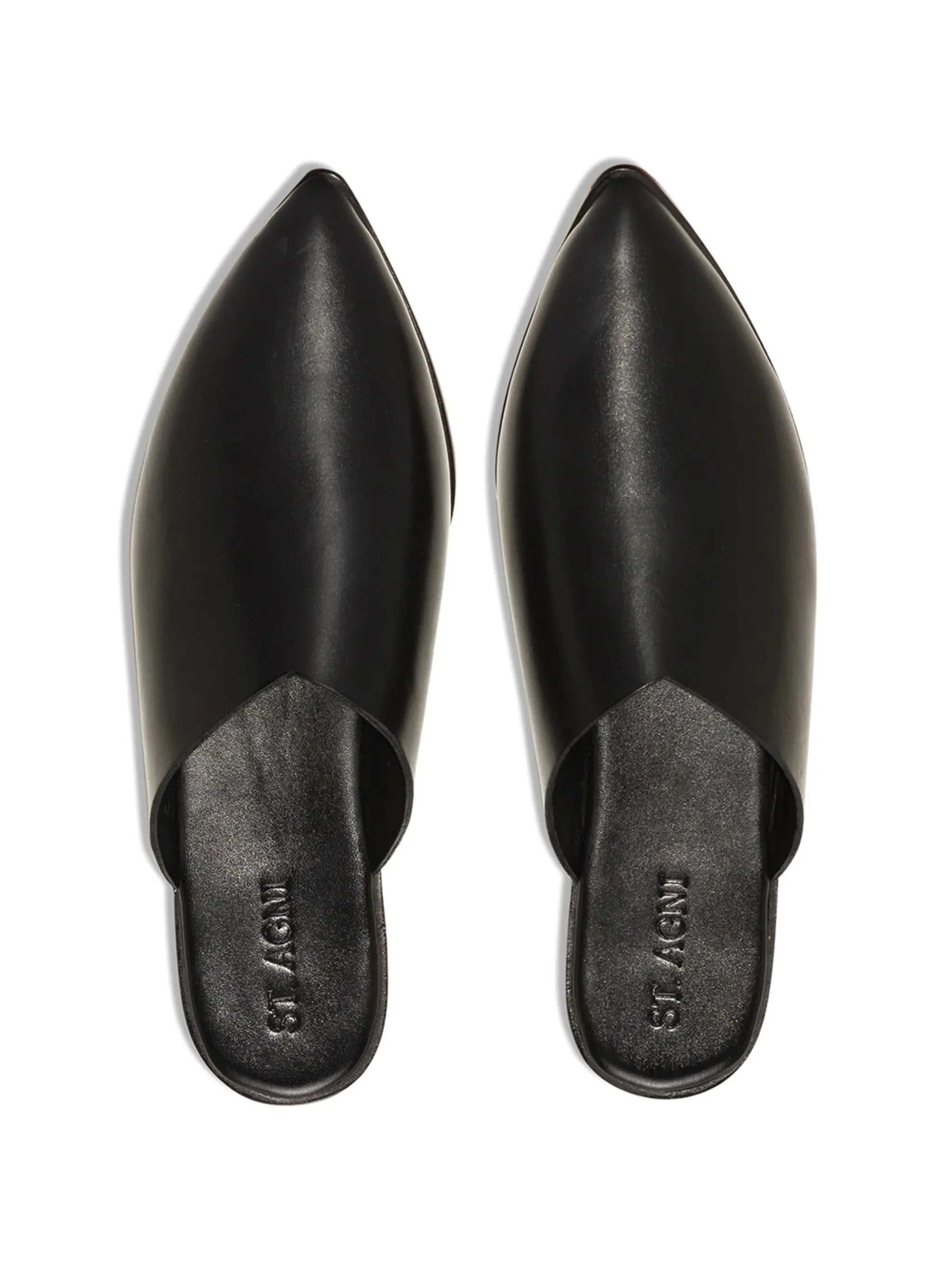 Don't miss it flat leather Zuri Money-saving mules
