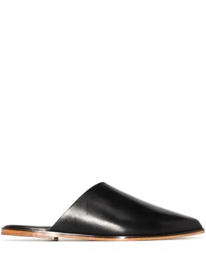 Don't miss it flat leather Zuri Money-saving mules