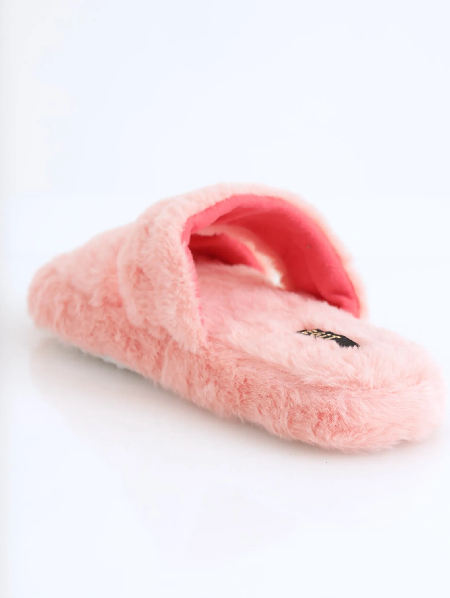 Double Strap Chunky Mule Slipper - Coral