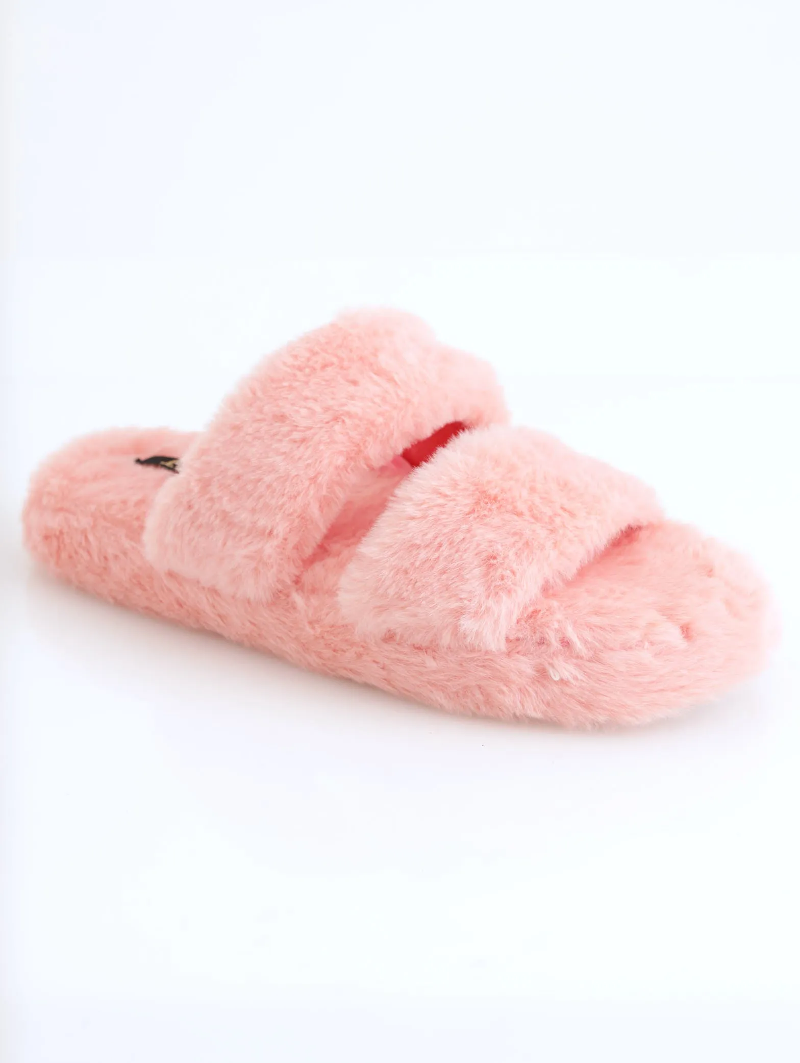 Double Strap Chunky Mule Slipper - Coral