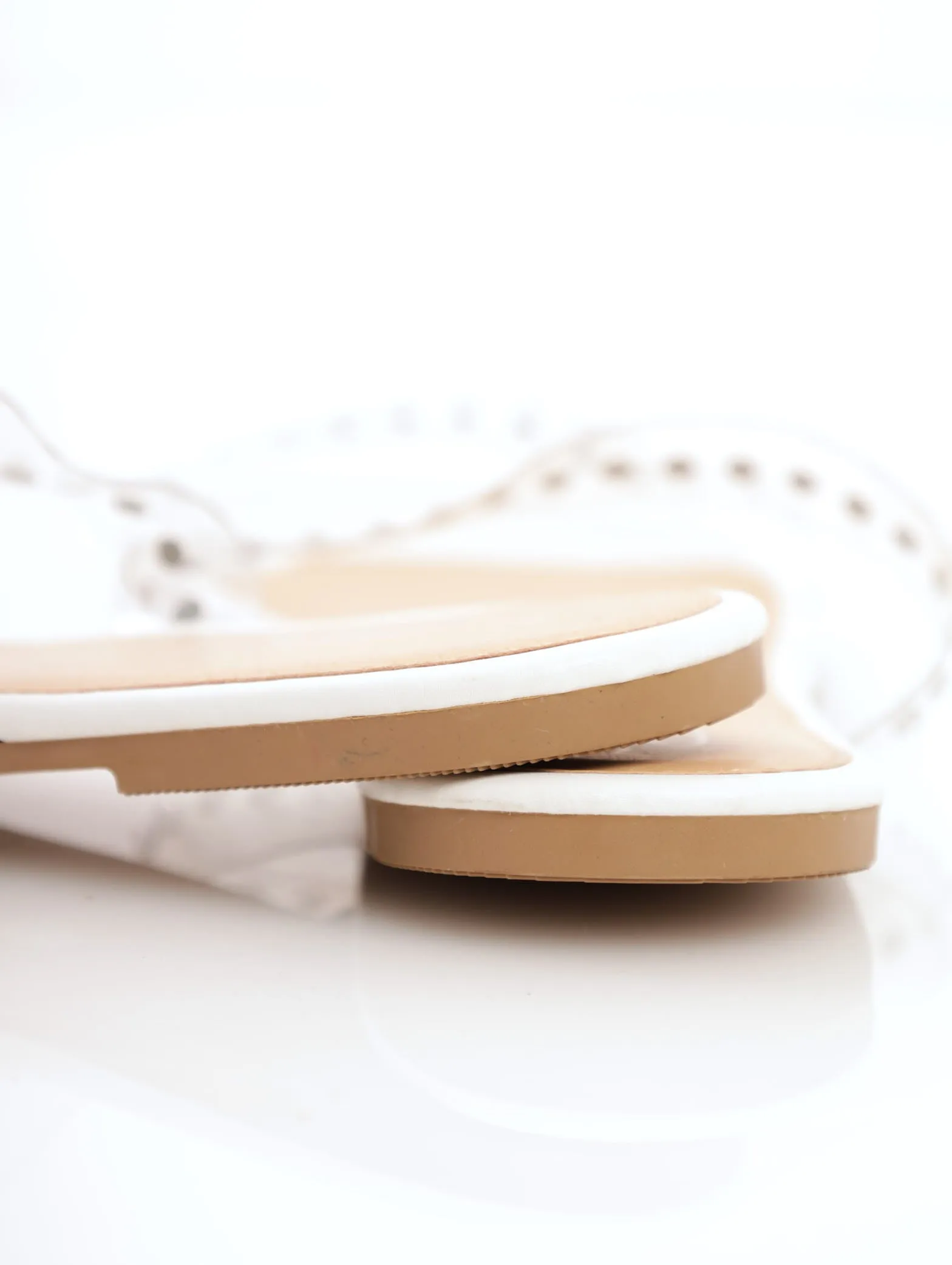 Double Vinyl With Diamnte Row Mule Sandal - Clear