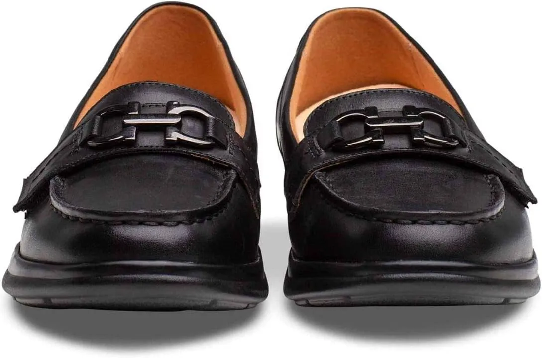 Dr. Comfort Mallory Diabetic Dress Shoes-Easy Off Leather Slip On Diabetic Shoes for Women with Micro-Suede Lining