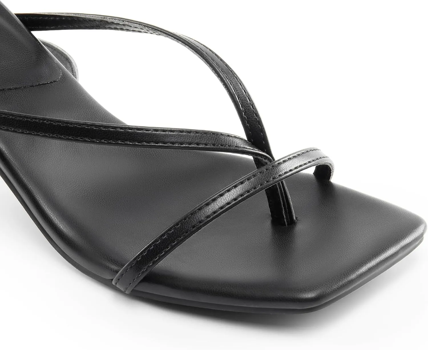 DREAM PAIRS Women's kitten Low Strappy Lace Up Heels Open Square Toe Thong Ankle Strap Heels Sexy Fashion Comfort Dress Shoes Party Sylvestra Pumps Heeled Sandals
