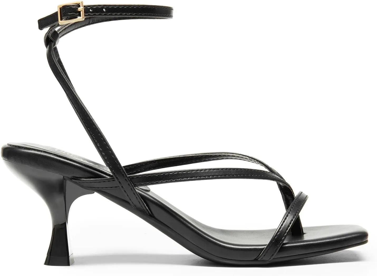 DREAM PAIRS Women's kitten Low Strappy Lace Up Heels Open Square Toe Thong Ankle Strap Heels Sexy Fashion Comfort Dress Shoes Party Sylvestra Pumps Heeled Sandals