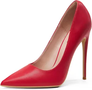 Elisabet Tang Women Pumps, Pointed Toe High Heel 4.7 inch/12cm Party Stiletto Heels Shoes Matte
