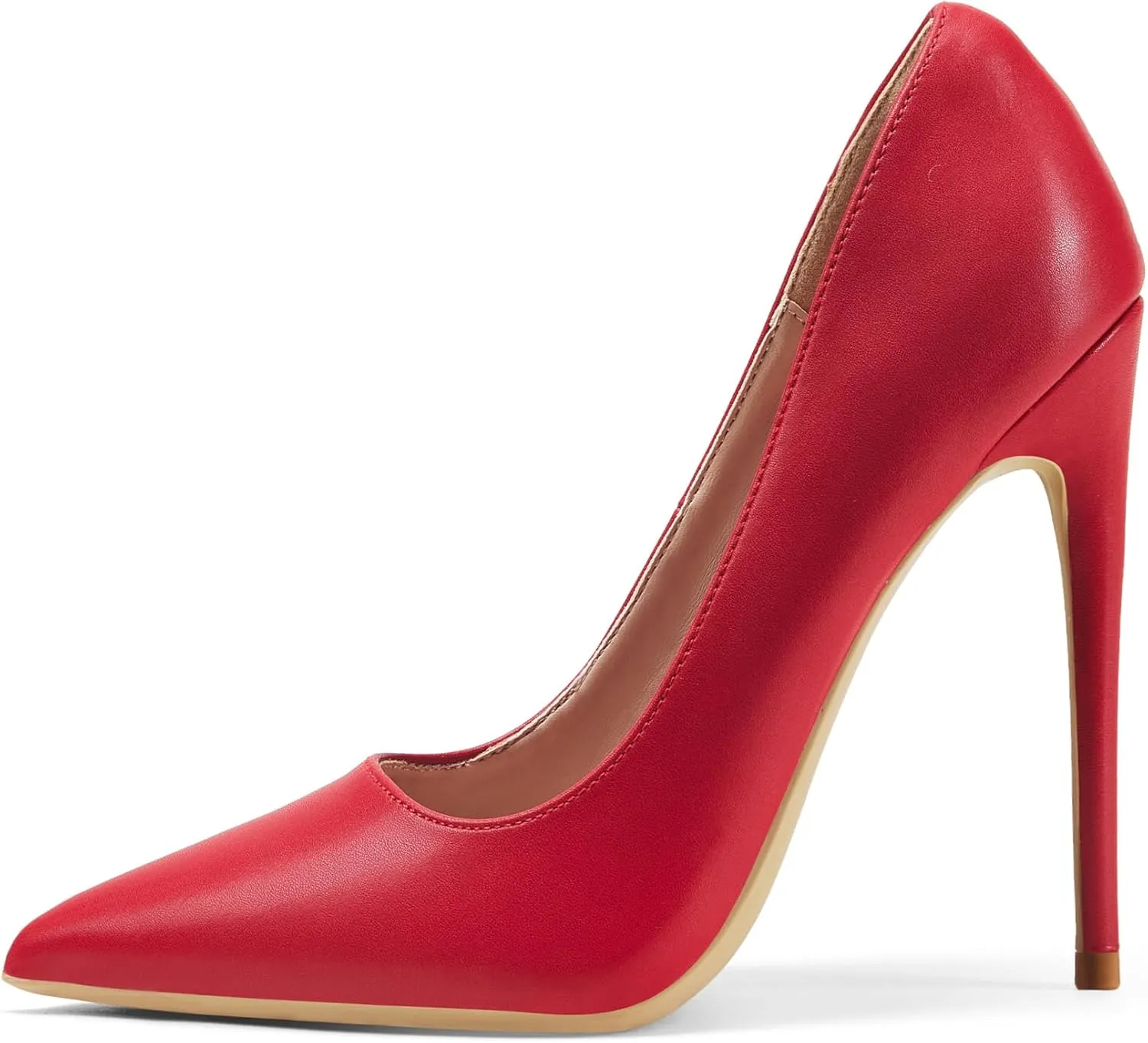 Elisabet Tang Women Pumps, Pointed Toe High Heel 4.7 inch/12cm Party Stiletto Heels Shoes Matte