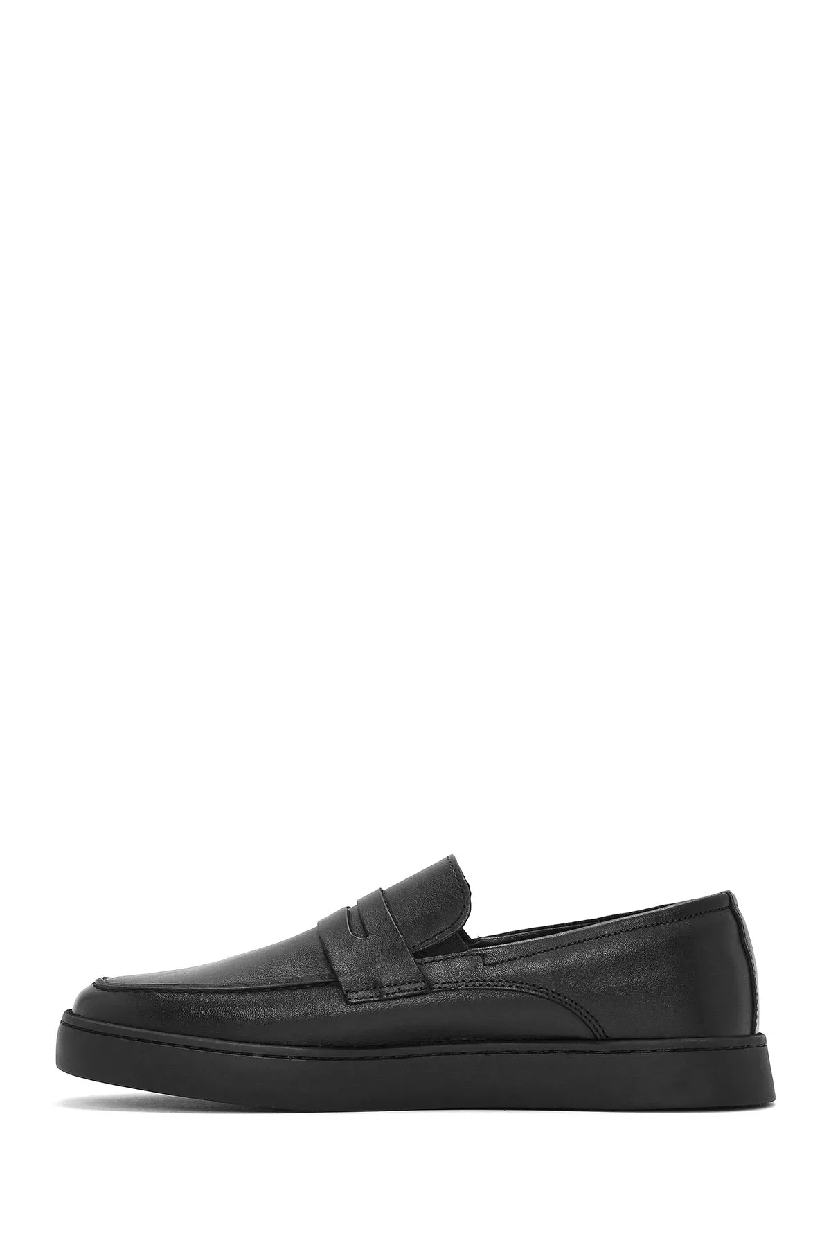 Erkek Siyah Deri Casual Loafer