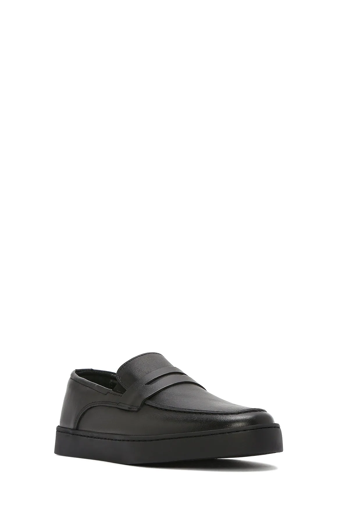 Erkek Siyah Deri Casual Loafer