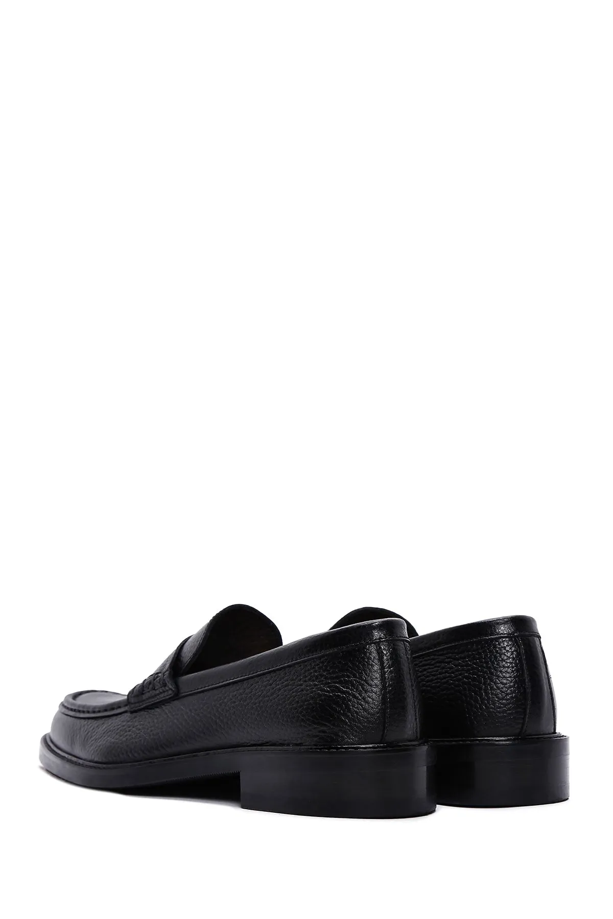 Erkek Siyah Deri Klasik Loafer