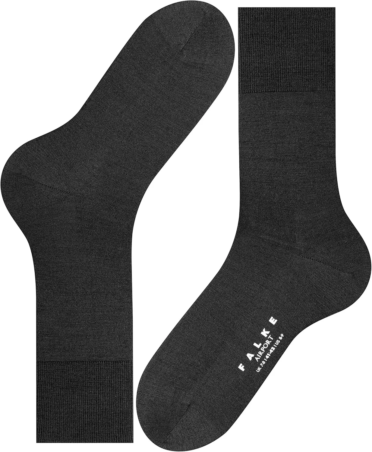 FALKE Men's Airport Dress Socks, Premium Merino Wool Cotton Blend, Sustainable Luxury, Eco-Friendly Business Casual, 1 Pair