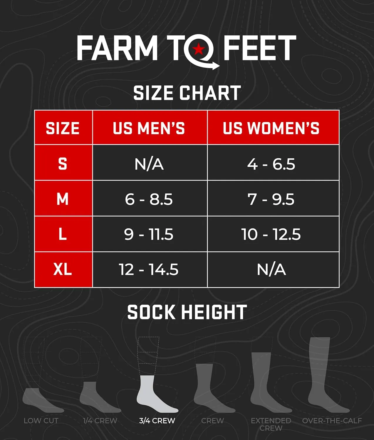 Farm to Feet Rock Hill Innova Damascus 3/4 Merino Wool Crew Socks