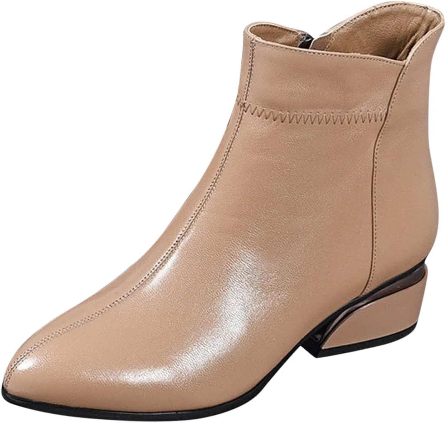 Fashion Men's Classic Business Leather Shoes Suede Front Lace Up Short Boots Lace up Boots for Women Heel Size8
